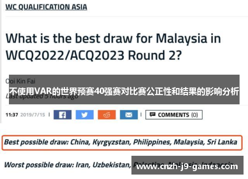 不使用VAR的世界预赛40强赛对比赛公正性和结果的影响分析 不使用VAR的世界预赛40强赛对比赛公正性和结果的影响分析